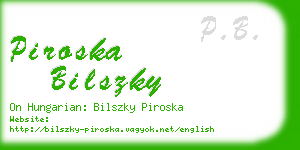 piroska bilszky business card